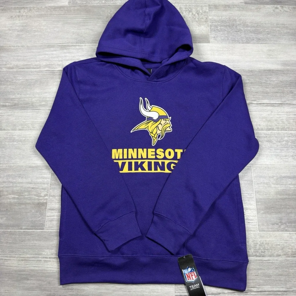 Minnesota Vikings NFL Apparel Youth Large (14/16) Back to Basics Purple Hoodie